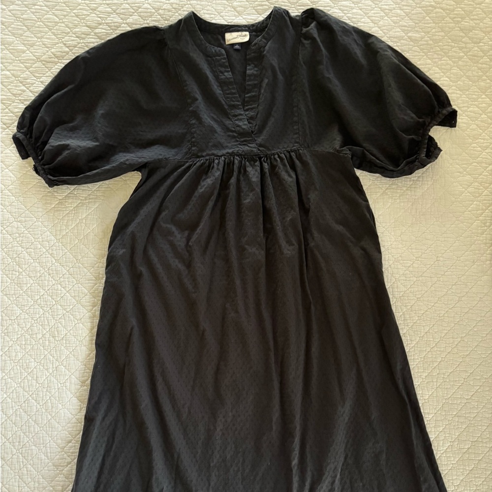 Textured Black Maxi Dress